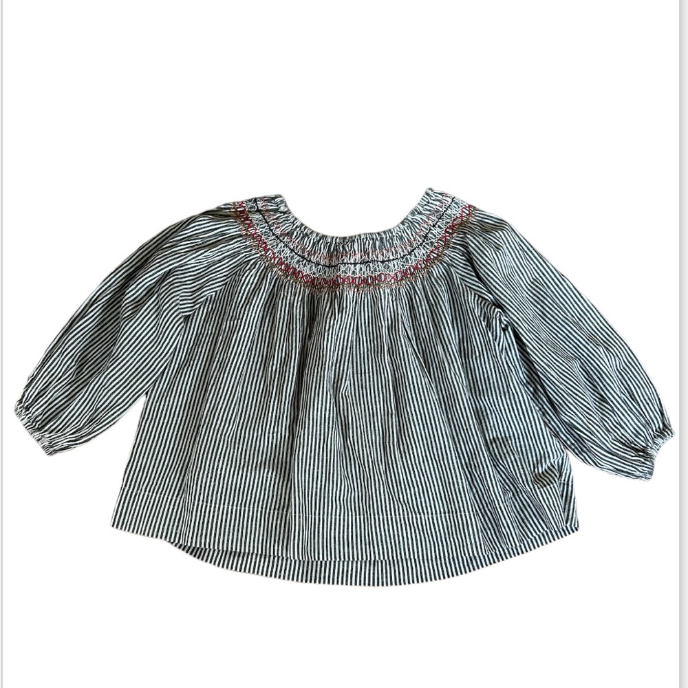 The Great Ruched Gray The Rail Vista Striped Top size XS 295 MSRP - Picture 11 of 11